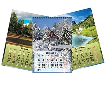 Яркий настенный перекидной календарь