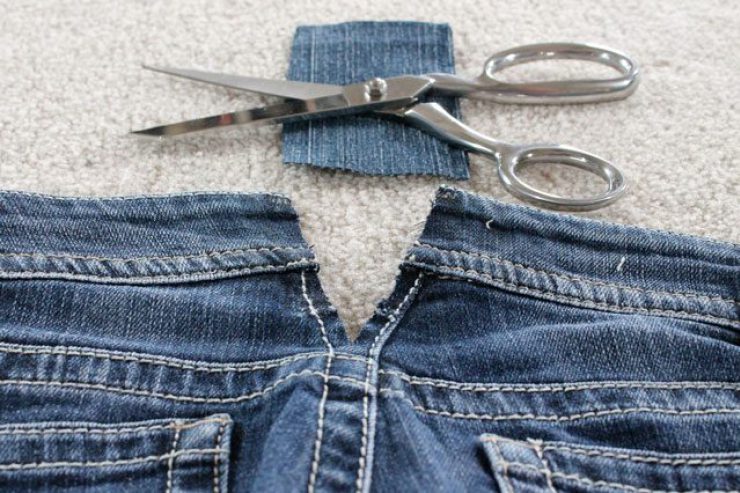 Как расширить старые джинсы